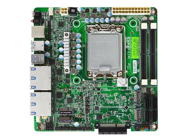 Jetway Mi23-Q6702 Mini-ITX Embedded Motherboard, 13th/12th Gen ILGA1700, R680E DDR5 up to 64GB, 4* SATAIII support RAID, 8* 2.5GbE