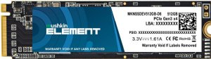 Mushkin Element 256GB NVMe Solid State Drive  M.2 2280 PCIe Gen3 x